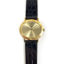 Rolex Cellini 4083 Yellow Gold With Black Leather Watch Champagne Dial