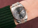 Rolex Datejust 116231-0100 Steel and Rose Gold 36mm Watch Factory Grey Diamond Dial Jubilee  Band