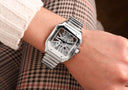 Cartier Santos De Cartier Skeleton WHSA0015 Stainless Steel Watch COMES WITH RUBBER STRAP AND DEPLOYMENT BUCKLE